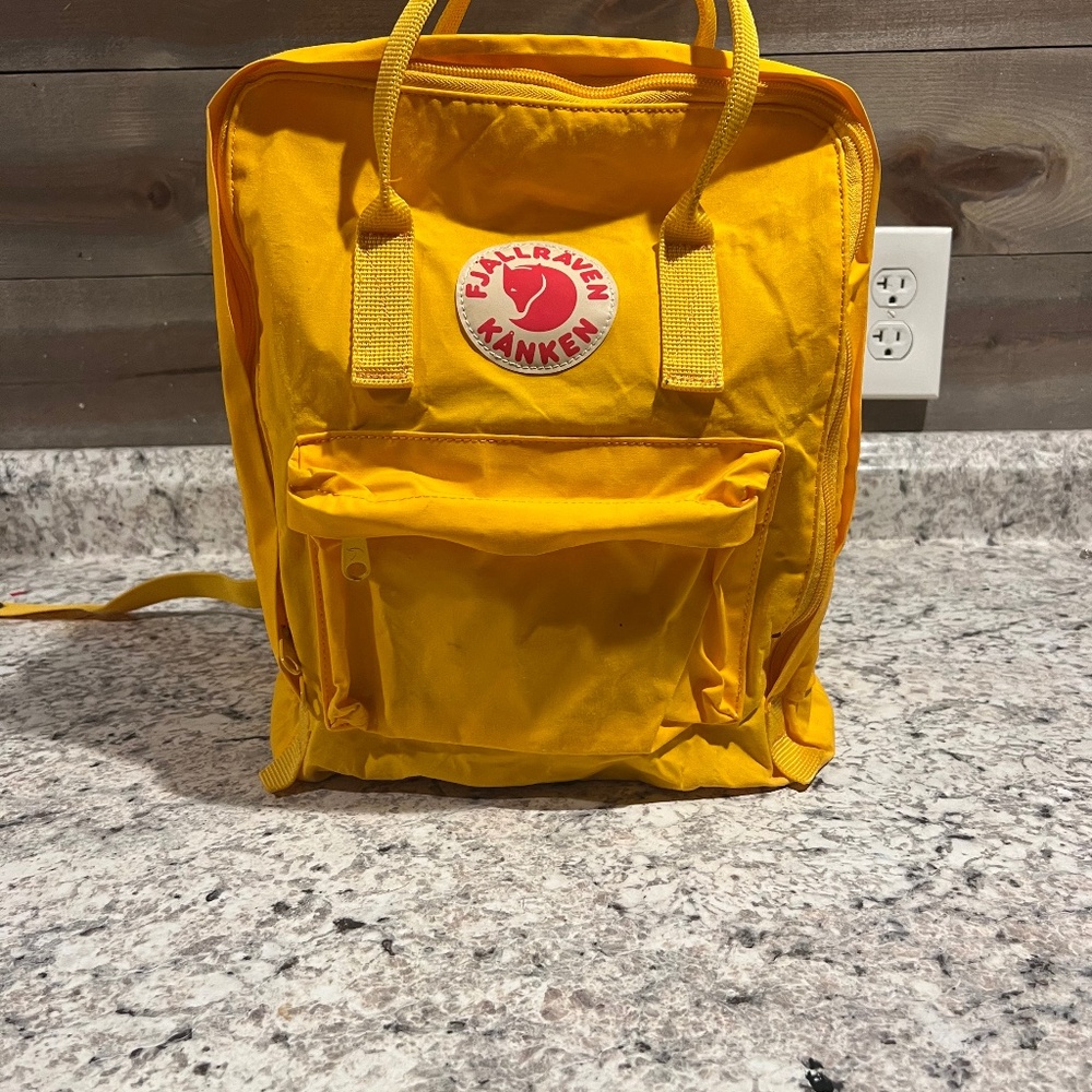 Fjallraven kanken yellow backpack